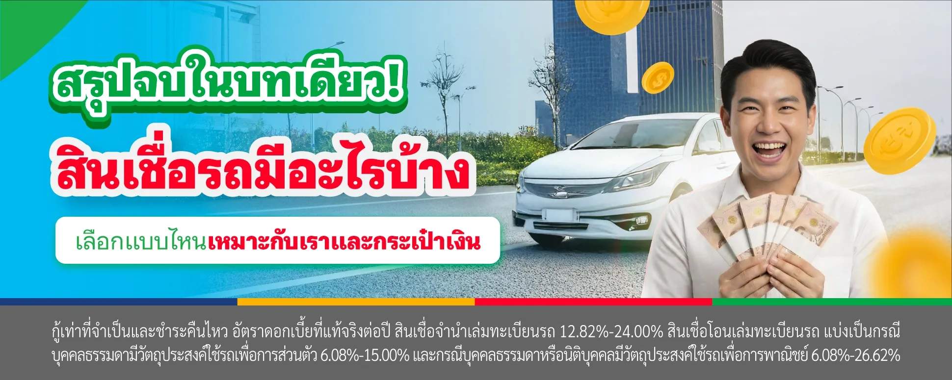 สรุปจบในบทเดียว! สินเชื่อรถมีอะไรบ้าง สินเชื่อรถแบบไหนดอกเบี้ยถูก 
